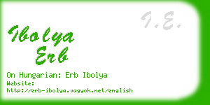 ibolya erb business card